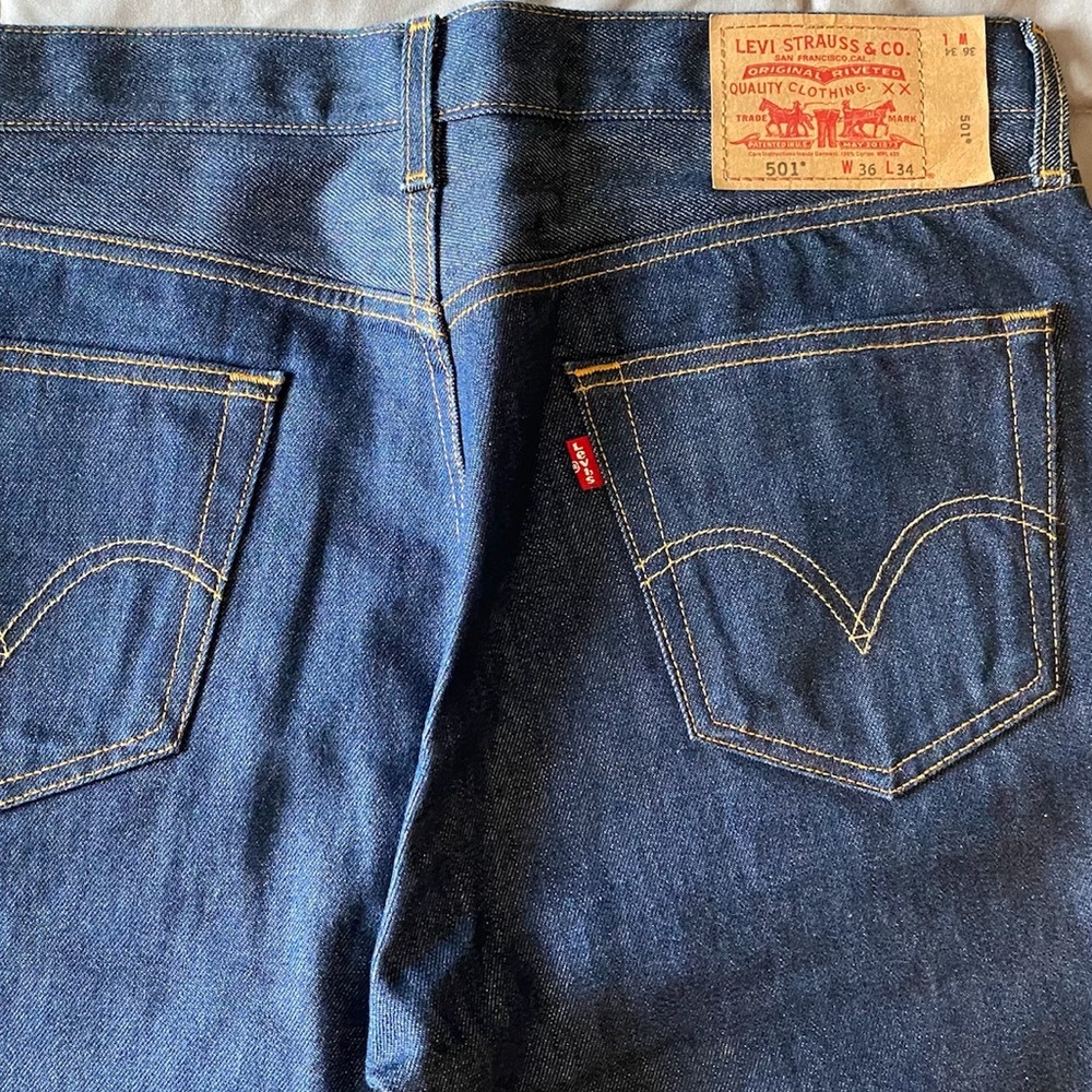 36X34 Levi’s 501 Original Blue Jean